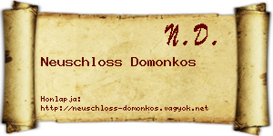 Neuschloss Domonkos névjegykártya